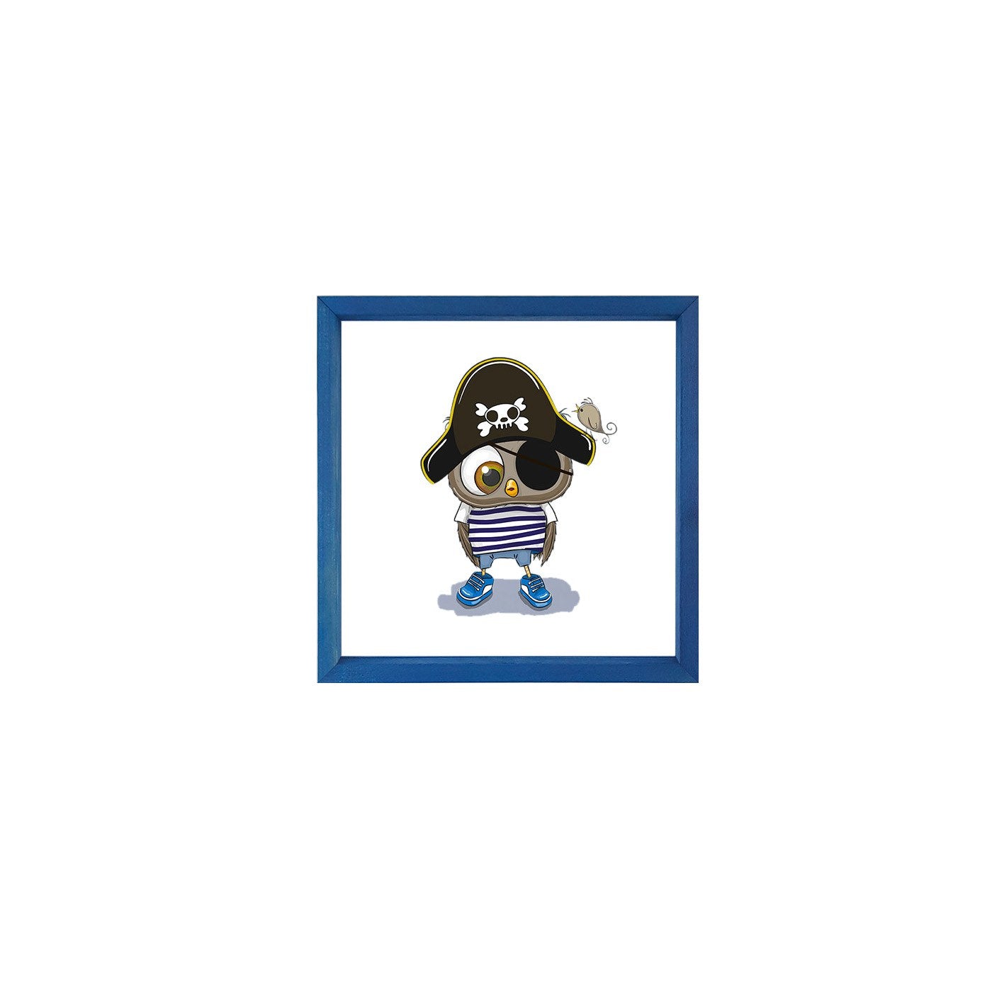 Quadro Decorativo Multicolor com Moldura de Madeira - Impressão Digital UV em Vidro 32x32cm