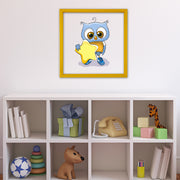 Quadro Decorativo Multicolor com Moldura de Madeira - Impressão Digital UV em Vidro 32x32cm