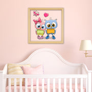 Quadro Decorativo Multicolor com Moldura de Madeira - Impressão Digital UV em Vidro 32x32cm