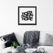 Quadro Decorativo Multicolor com Moldura de Madeira 32x32cm - Impressão Digital UV em Vidro 3mm