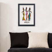 Quadro Decorativo Multicolor com Moldura de Madeira - Impressão Digital UV em Vidro 32x42cm