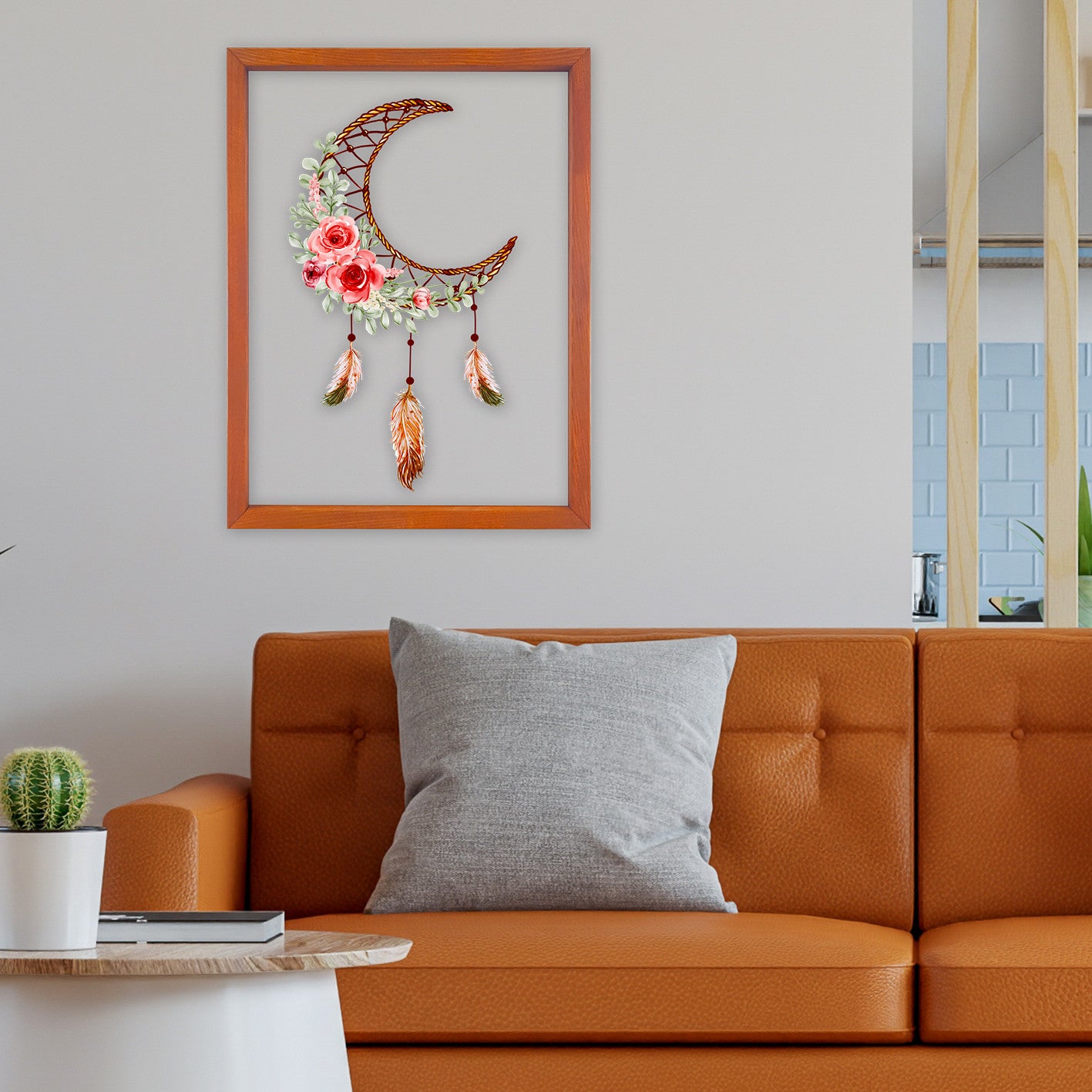 Quadro Decorativo Multicolor CAM1619 - Impressão Digital UV em Vidro 3mm com Moldura de Madeira 32x42cm