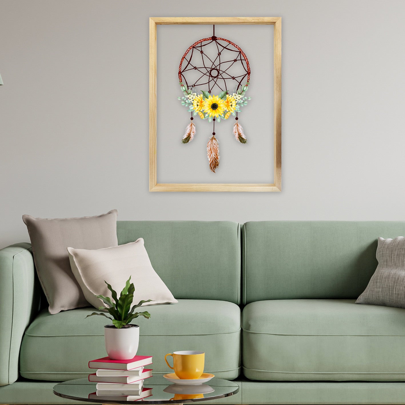 Quadro Decorativo Multicolor CAM1622 - Impressão Digital UV em Vidro 3mm com Moldura de Madeira 32x42cm