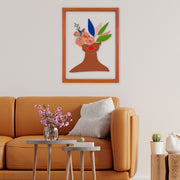 Quadro Decorativo Multicolor com Moldura de Madeira - Impressão Digital UV em Vidro 32x42cm