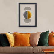 Quadro Decorativo Multicolor com Moldura de Madeira - Impressão Digital UV em Vidro 32x42cm