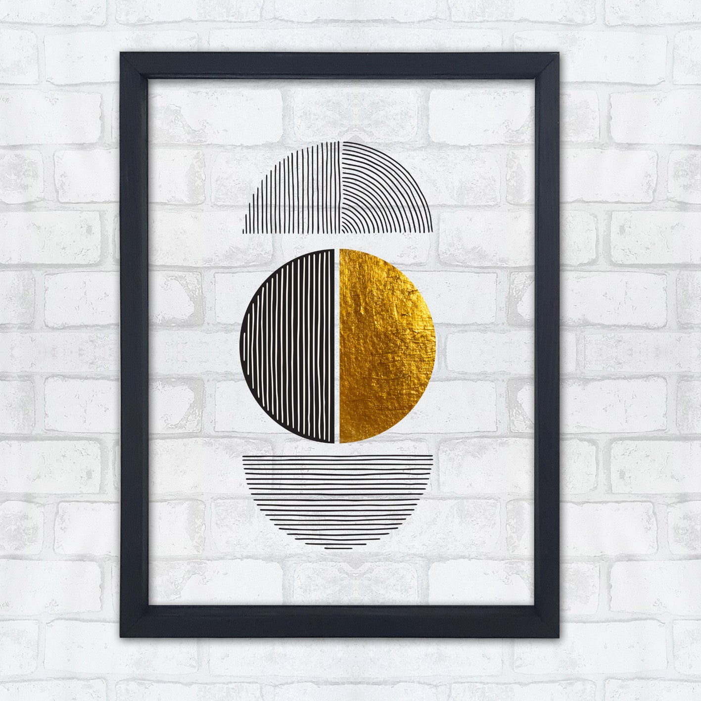 Quadro Decorativo Multicolor com Moldura de Madeira - Impressão Digital UV em Vidro 32x42cm