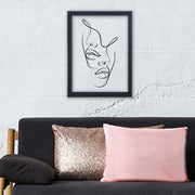 Quadro Decorativo Multicolor com Moldura de Madeira - Impressão Digital UV em Vidro 32x42cm