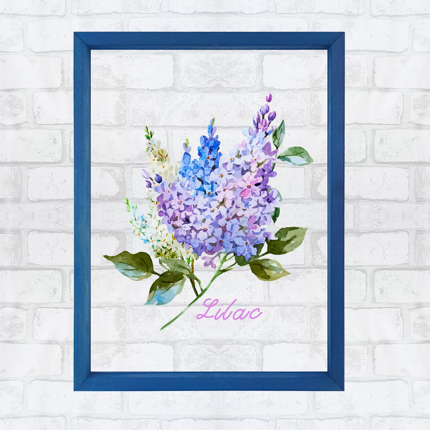 Quadro Decorativo Multicolor com Moldura de Madeira - Impressão Digital UV em Vidro 32x42cm