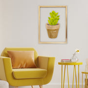 Quadro Decorativo Multicolor CAM290 com Moldura de Madeira - Impressão Digital UV em Vidro 32x42cm