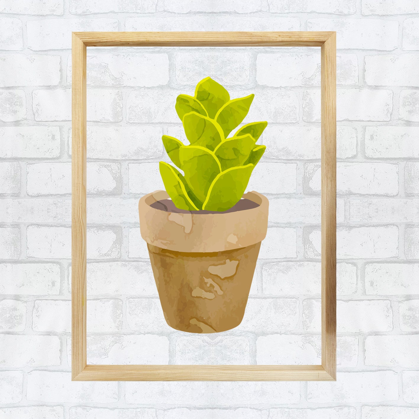 Quadro Decorativo Multicolor CAM290 com Moldura de Madeira - Impressão Digital UV em Vidro 32x42cm