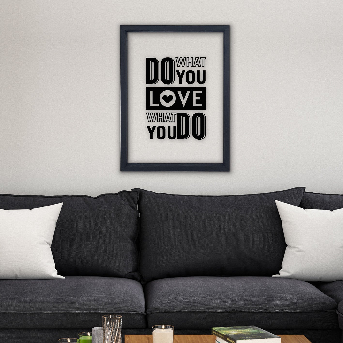 Quadro Decorativo Multicolor com Moldura de Madeira - Impressão Digital UV em Vidro 32x42cm