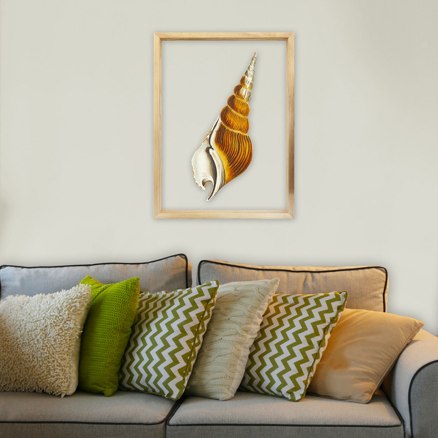 Quadro Decorativo Multicolor com Moldura de Madeira - Impressão Digital UV em Vidro 32x42cm