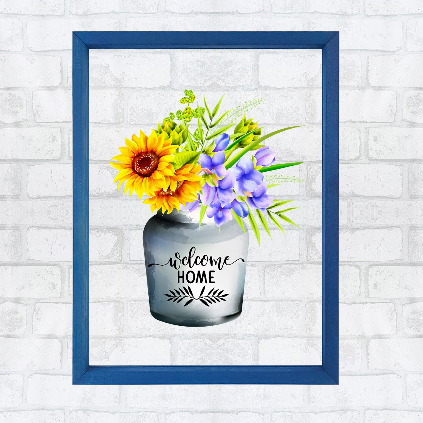 Quadro Decorativo Multicolor CAM5445 - Impressão Digital UV em Vidro 3mm com Moldura de Madeira 32x42cm