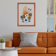 Quadro Decorativo Multicolor com Moldura de Madeira - Impressão Digital UV em Vidro 32x42cm