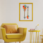 Quadro Decorativo Multicolor com Moldura de Madeira - Impressão Digital UV em Vidro 32x42cm