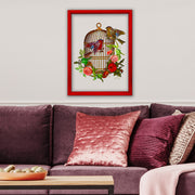 Quadro Decorativo Multicolor com Moldura de Madeira - Impressão Digital UV em Vidro 32x42cm