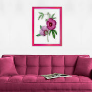 Quadro Decorativo Multicolor com Moldura de Madeira - Impressão Digital UV em Vidro 32x42cm