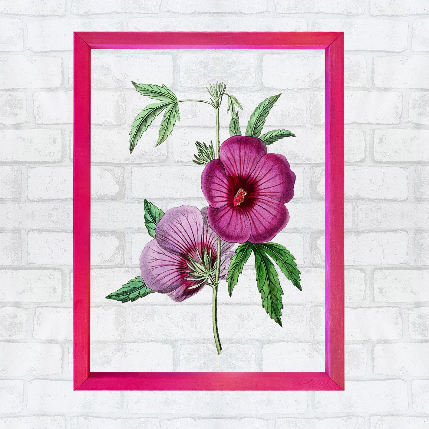 Quadro Decorativo Multicolor com Moldura de Madeira - Impressão Digital UV em Vidro 32x42cm