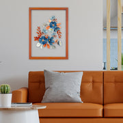 Quadro Decorativo Multicolor com Moldura de Madeira - Impressão Digital UV em Vidro 32x42cm