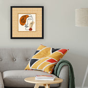 Quadro Decorativo Multicolor com Moldura de Madeira 32x32cm - Impressão Digital UV em Vidro 4mm