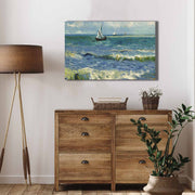 Pintura decorativa em tela de Vincent van Gogh, 45 x 70 cm, 100% tela, moldura 100% madeira (2,8 cm de espessura) | Perfeito para amantes de decoração e arte