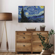 Pintura decorativa em tela de Vincent van Gogh, 45 x 70 cm, 100% tela, moldura 100% madeira (2,8 cm de espessura) | Perfeito para amantes de decoração e arte