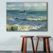 Pintura decorativa em tela de Vincent van Gogh, 70 x 100 cm, 100% tela, moldura 100% madeira (2,8 cm de espessura) | Perfeito para amantes de decoração e arte