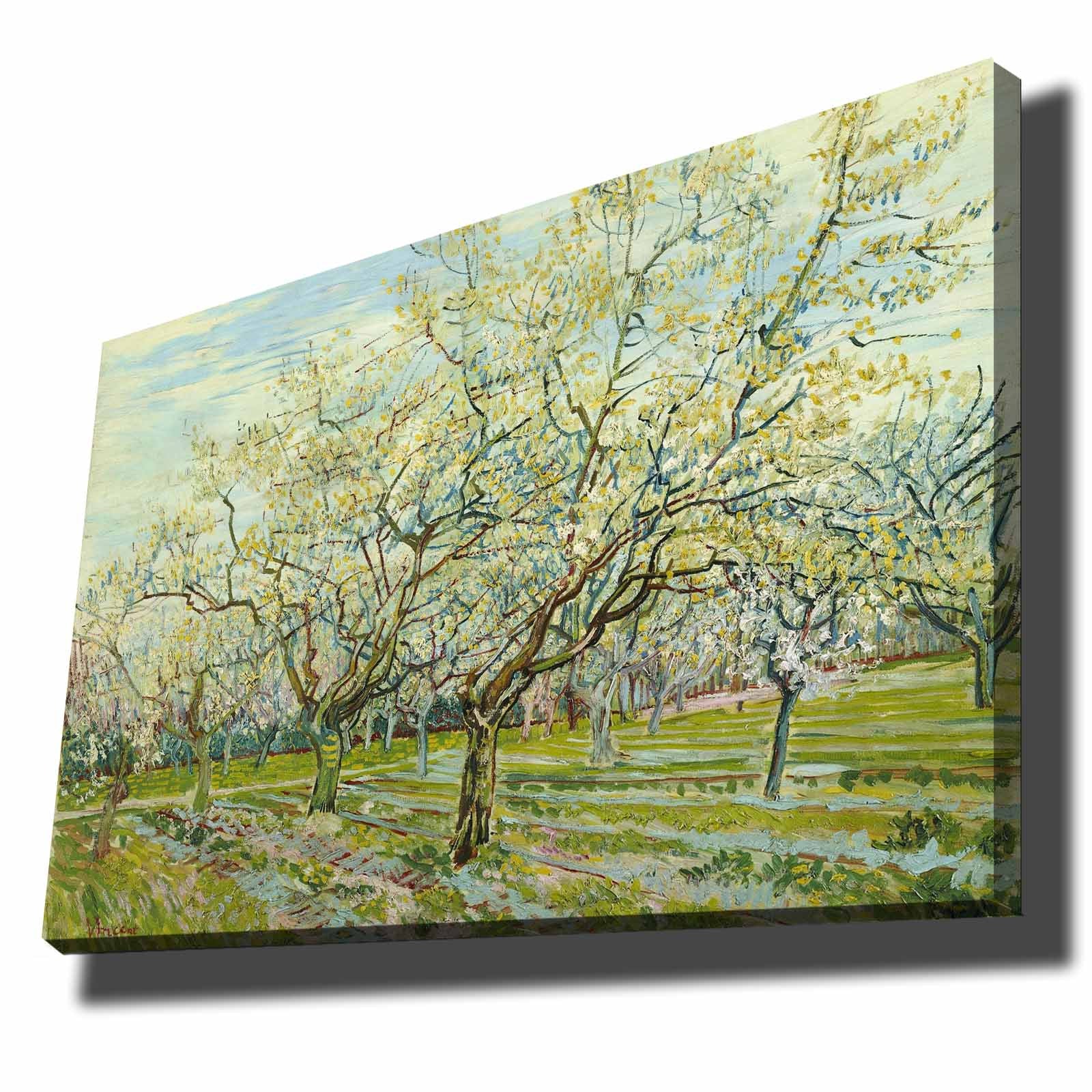 Pintura decorativa em tela de Vincent van Gogh, 70 x 100 cm, 100% tela, moldura 100% madeira (2,8 cm de espessura) | Perfeito para amantes de decoração e arte