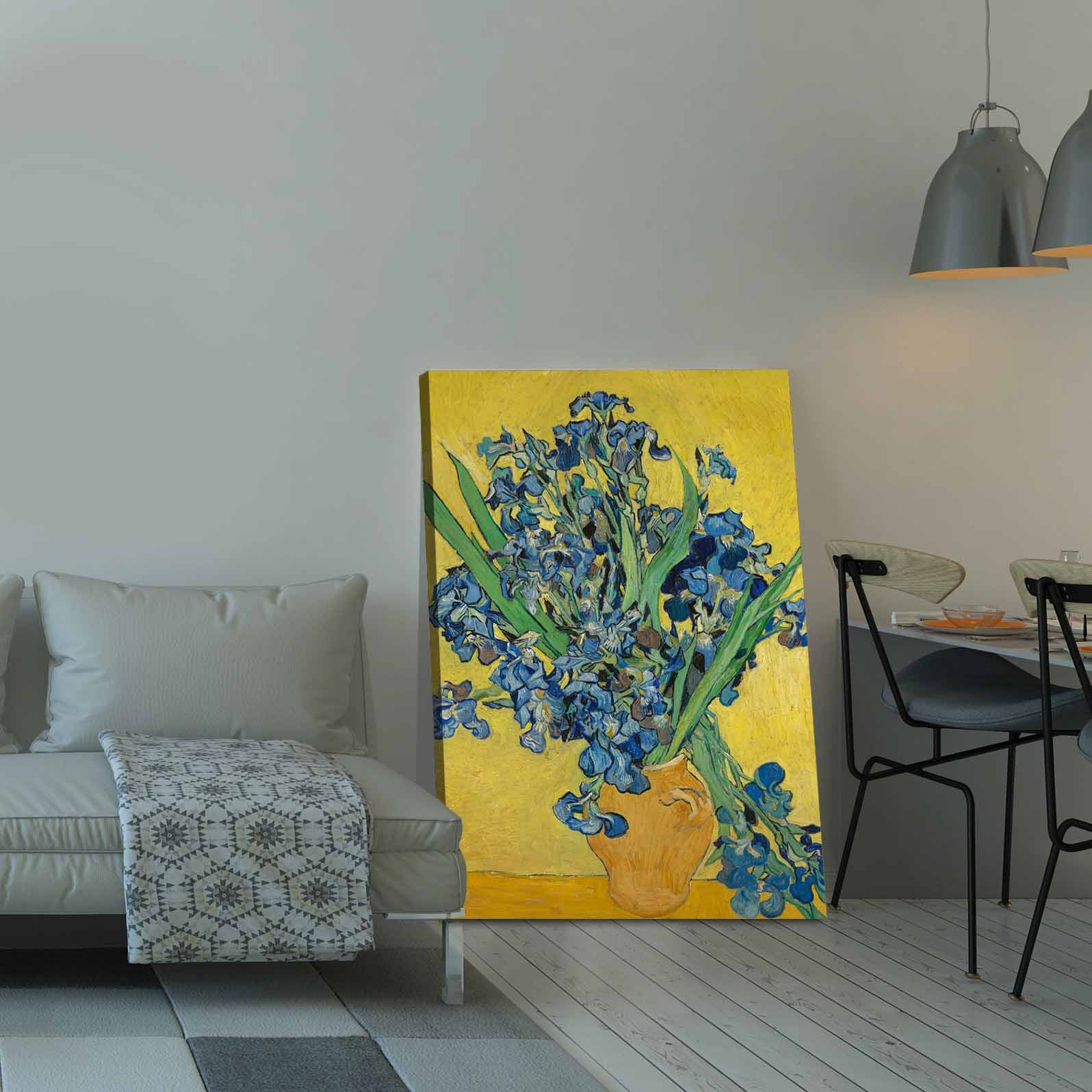 Pintura decorativa em tela de Vincent van Gogh, 70 x 100 cm, 100% tela, moldura 100% madeira (2,8 cm de espessura) | Perfeito para amantes de decoração e arte