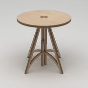 Mesa de Jantar em Madeira Natural de Bétula 100% - 75x75cm, Capacidade 75kg, Fácil Montagem