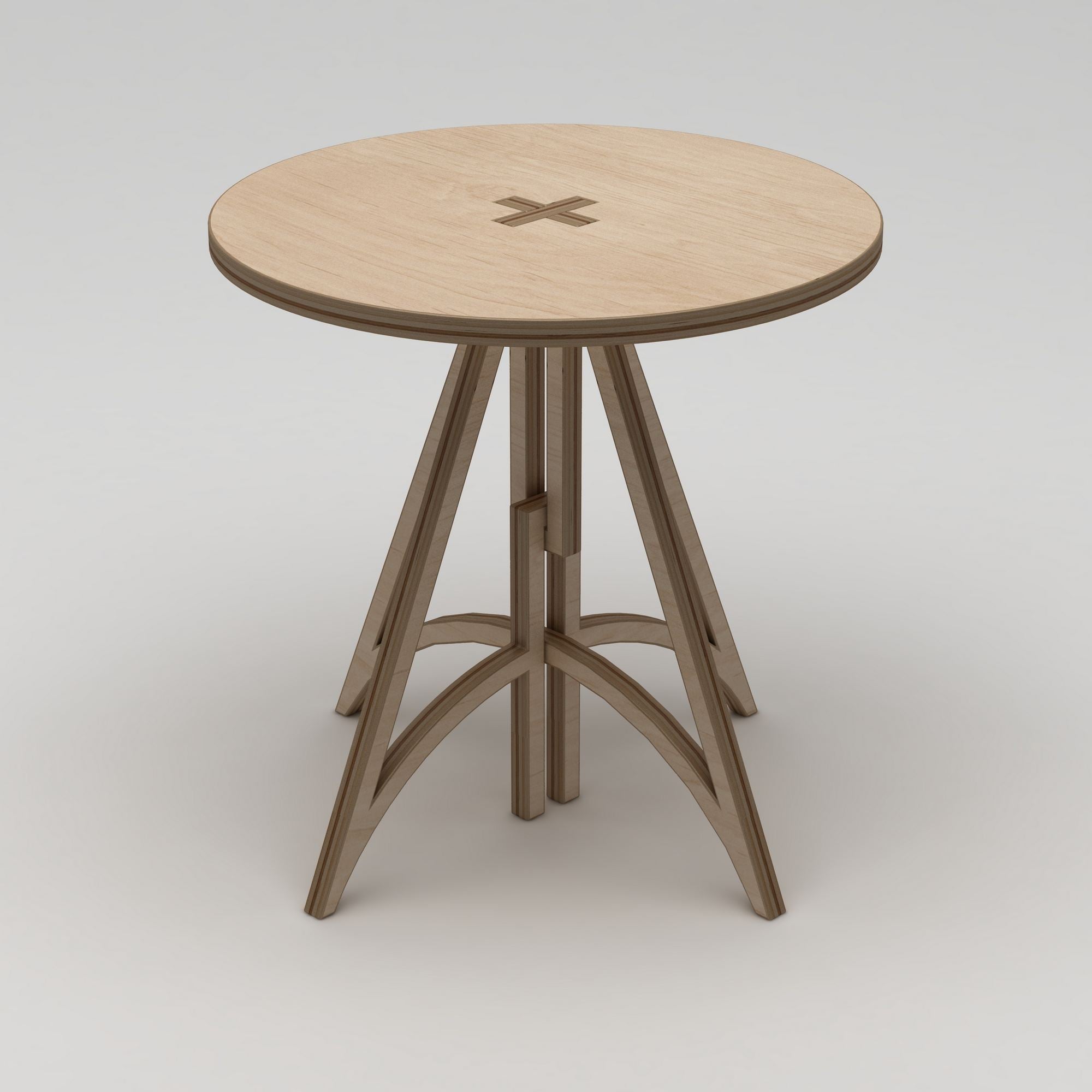 Mesa de Jantar em Madeira Natural de Bétula 100% - 75x75cm, Capacidade 75kg, Fácil Montagem