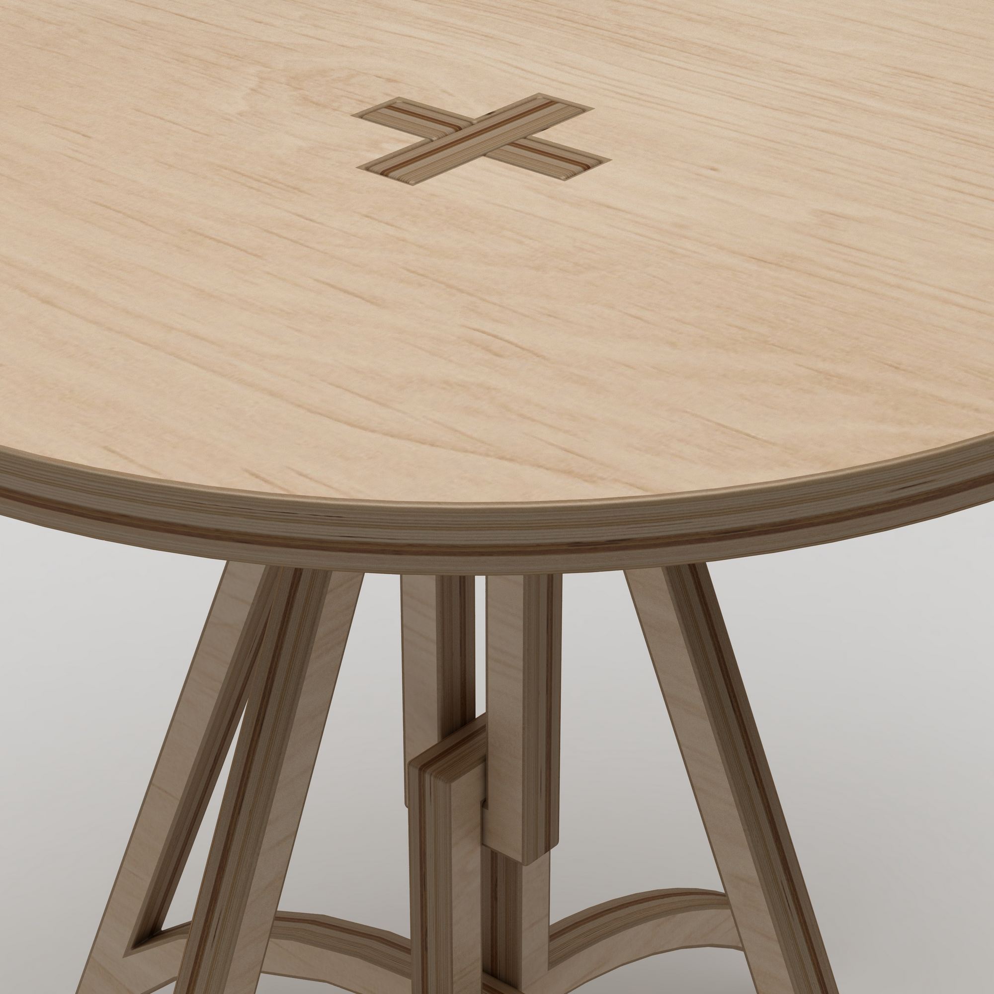 Mesa de Jantar em Madeira Natural de Bétula 100% - 75x75cm, Capacidade 75kg, Fácil Montagem