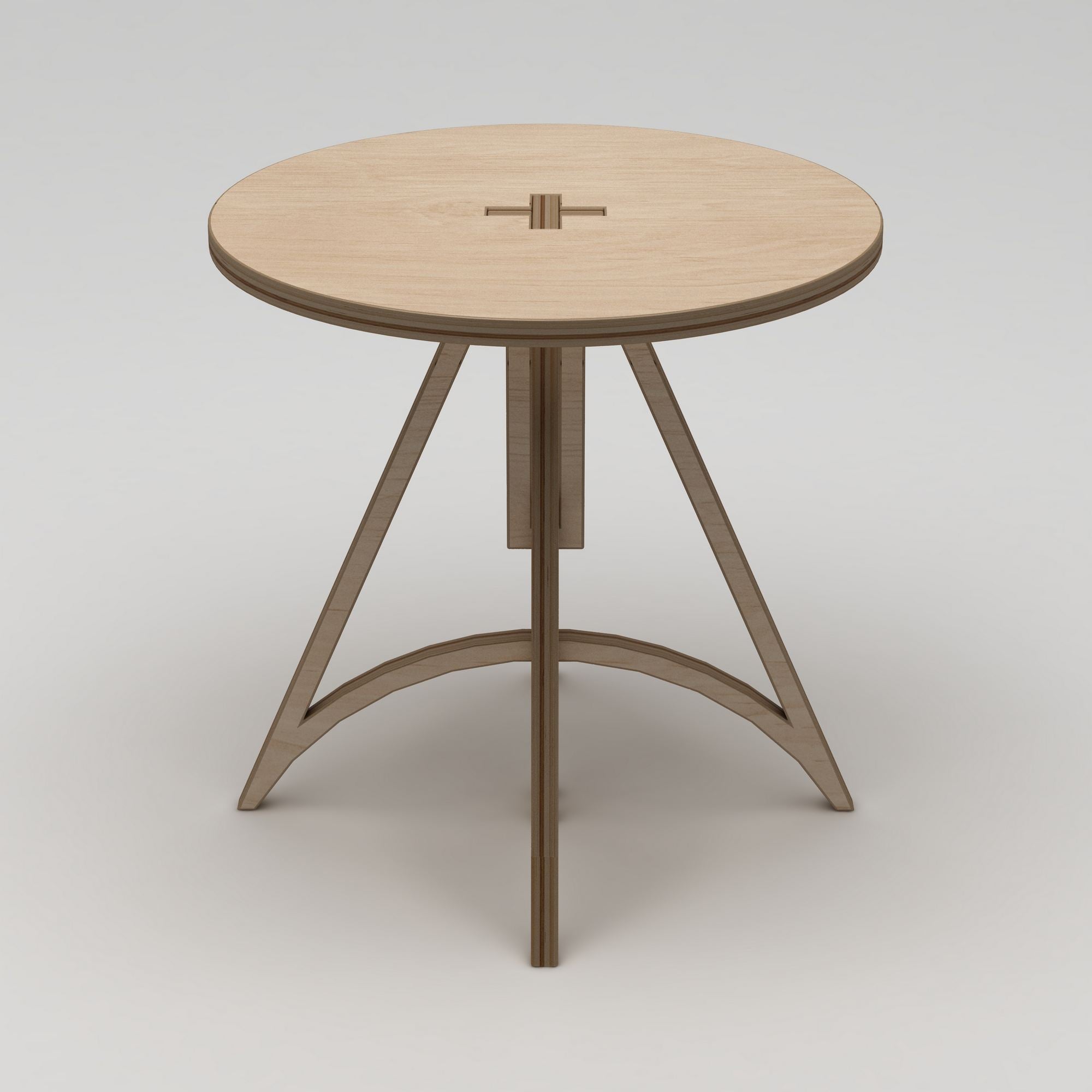 Mesa de Jantar em Madeira Natural de Bétula 100% - 75x75cm, Capacidade 75kg, Fácil Montagem