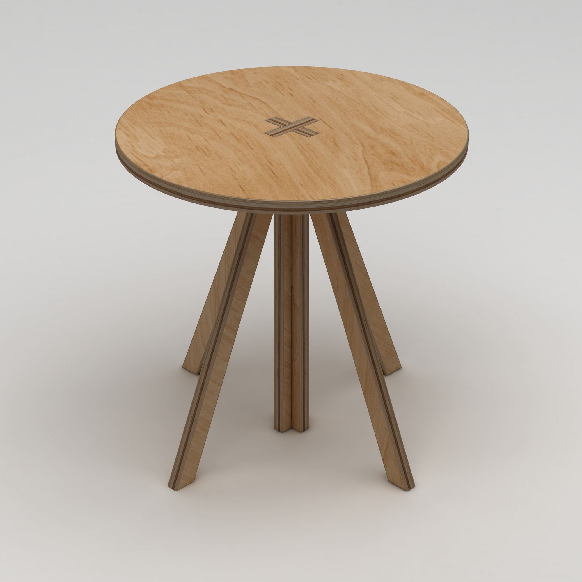 Mesa de Jantar em Madeira Natural de Bétula - 75x75cm, Capacidade 75kg, Fácil Montagem