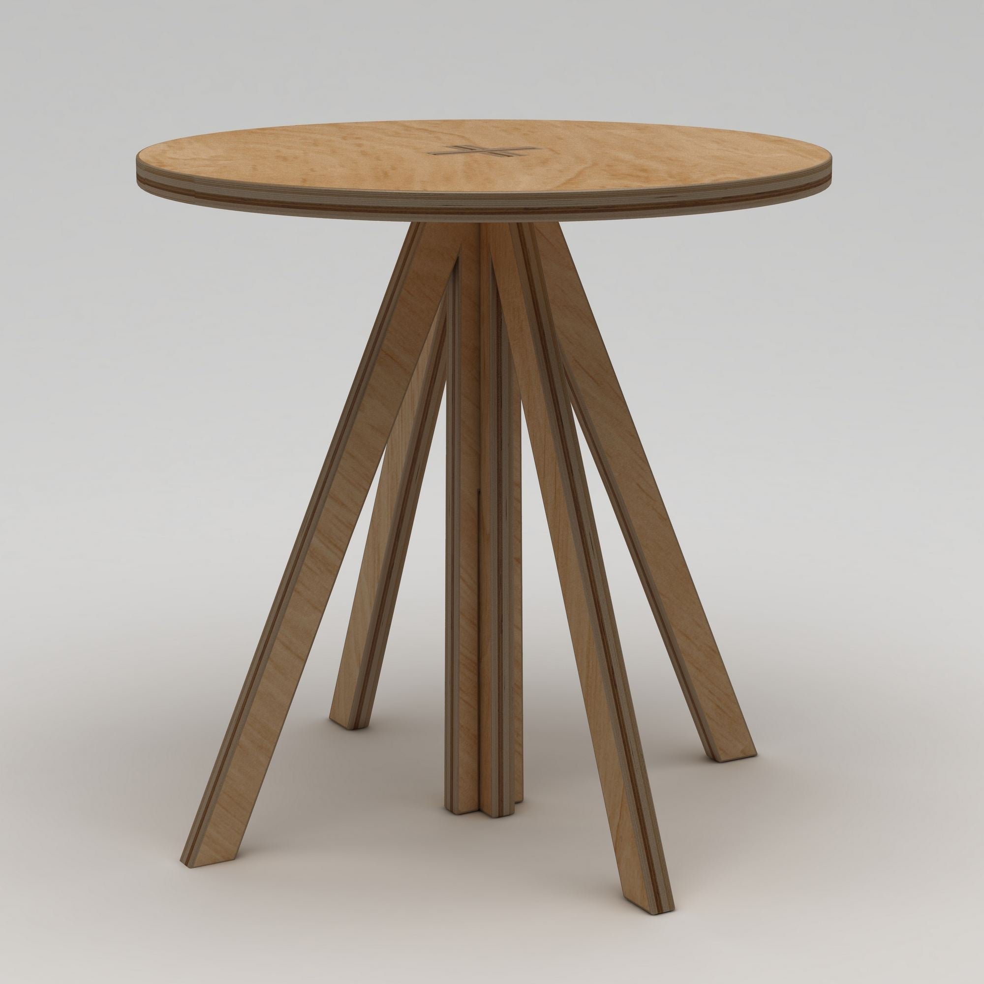 Mesa de Jantar em Madeira Natural de Bétula - 75x75cm, Capacidade 75kg, Fácil Montagem
