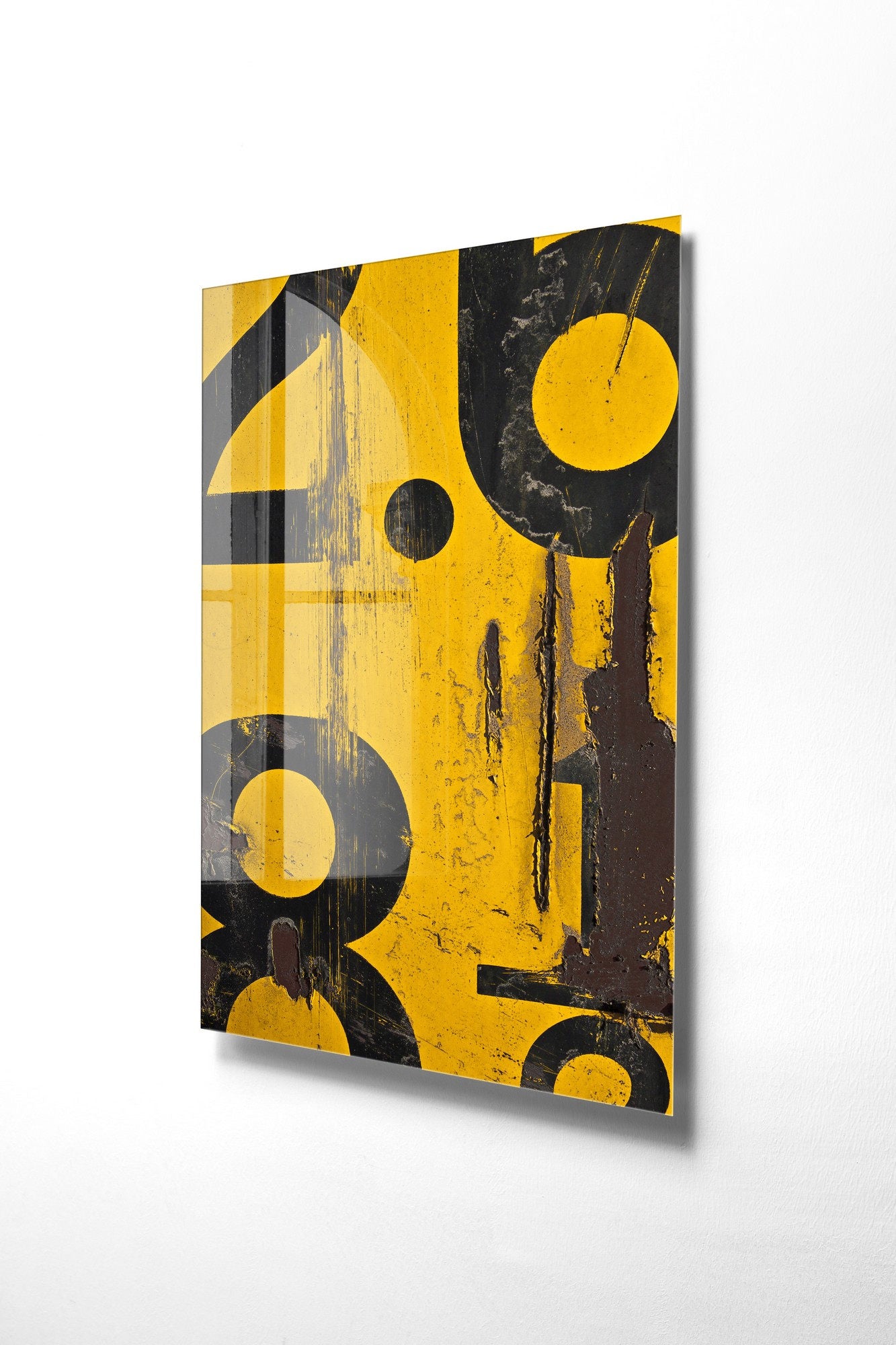 Pintura elegante em vidro temperado, 30 x 45 cm, 100% vidro temperado (4 mm) | Arte de parede deslumbrante para decoração de casa | Perfeita para sala de estar e escritório