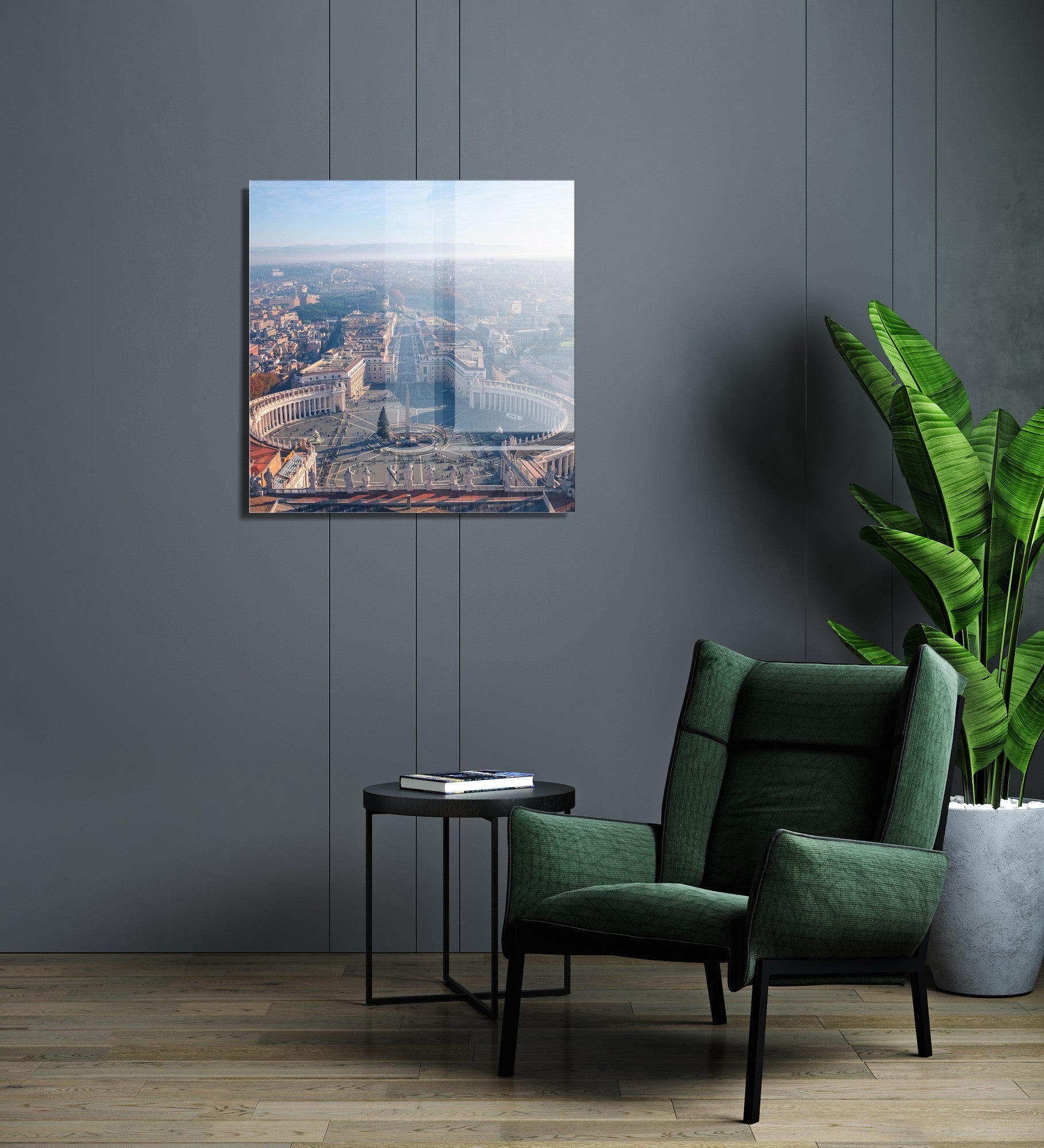 Pintura Decorativa em Vidro Temperado Multicolor 40x40cm - Arte Moderna para Decoração de Interiores