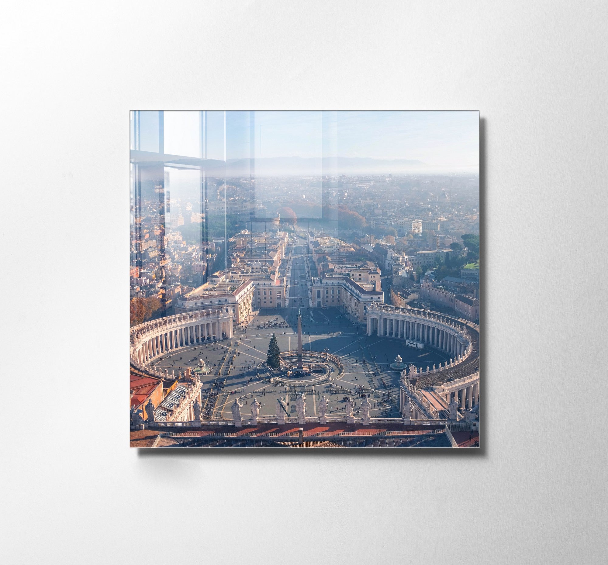 Quadro Decorativo em Vidro Temperado Multicolor 60x60cm - Arte Moderna para Transformar o Seu Espaço