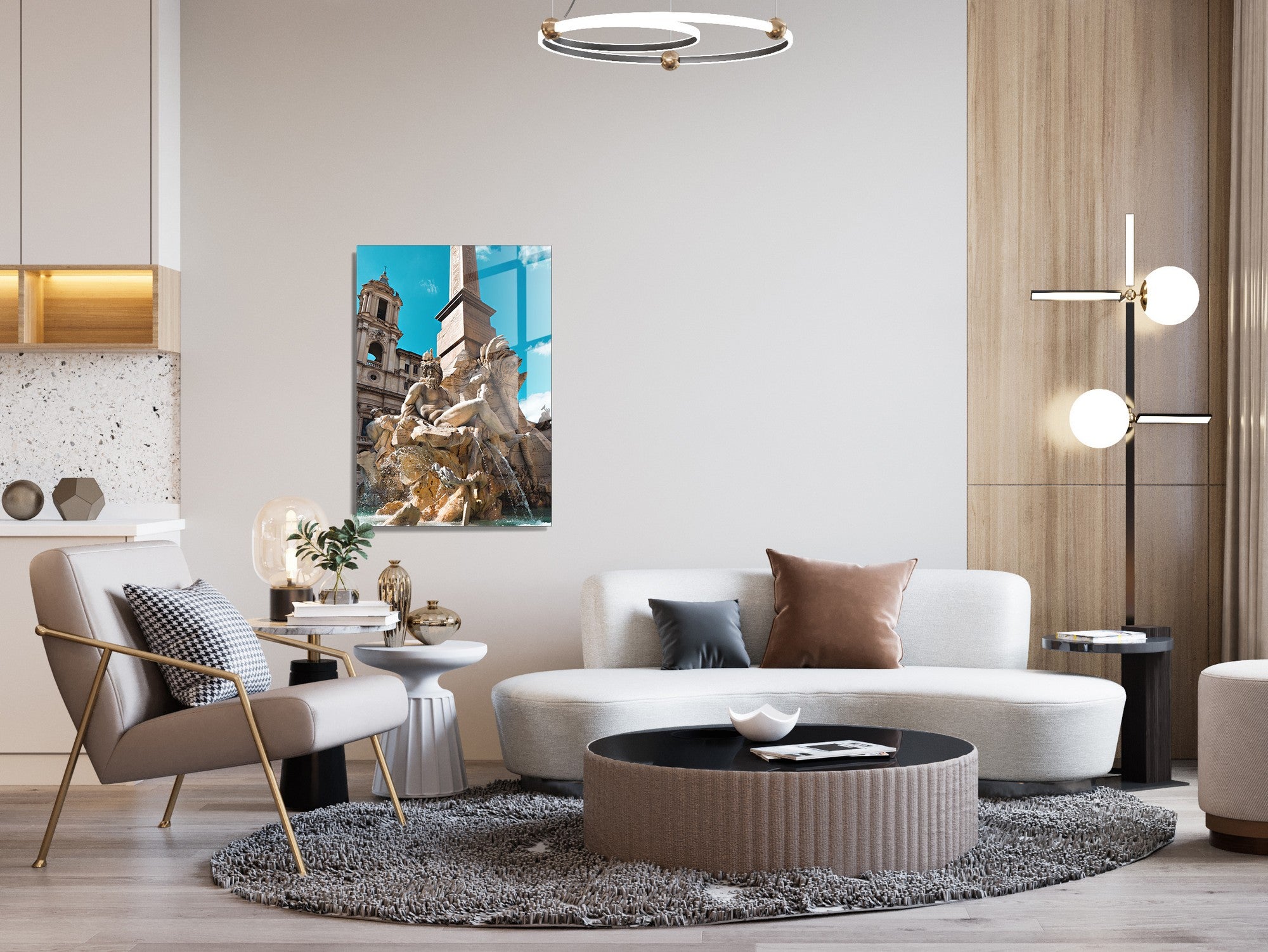 Quadro Decorativo em Vidro Temperado Multicolor 30x45cm - Arte Moderna para Decoração de Interiores