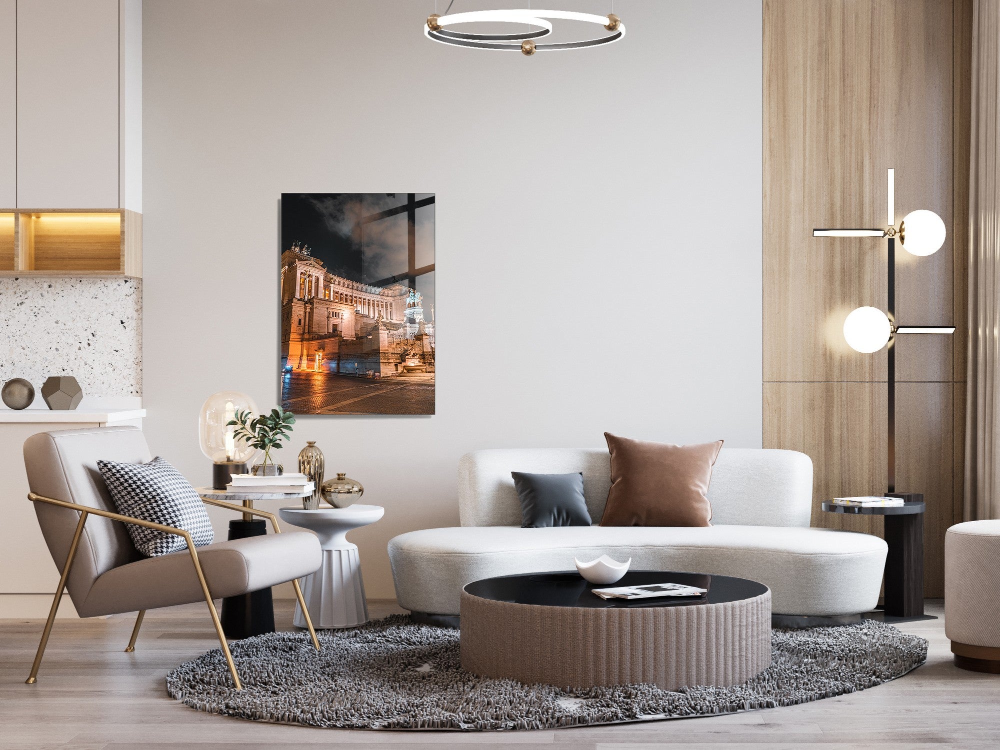 Quadro Decorativo em Vidro Temperado Multicolor 30x45cm - Arte Moderna para Decoração de Interiores