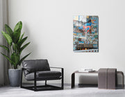 Quadro Decorativo em Vidro Temperado Multicolor 30x45cm - Arte Moderna para Decoração de Interiores