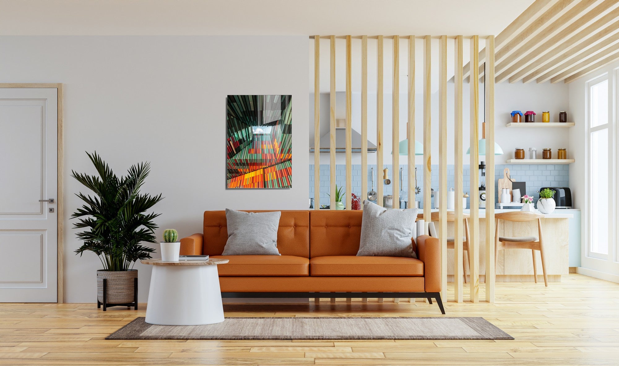 Quadro Decorativo em Vidro Temperado Multicolor 70x100cm - Arte Moderna para Transformar o Seu Espaço