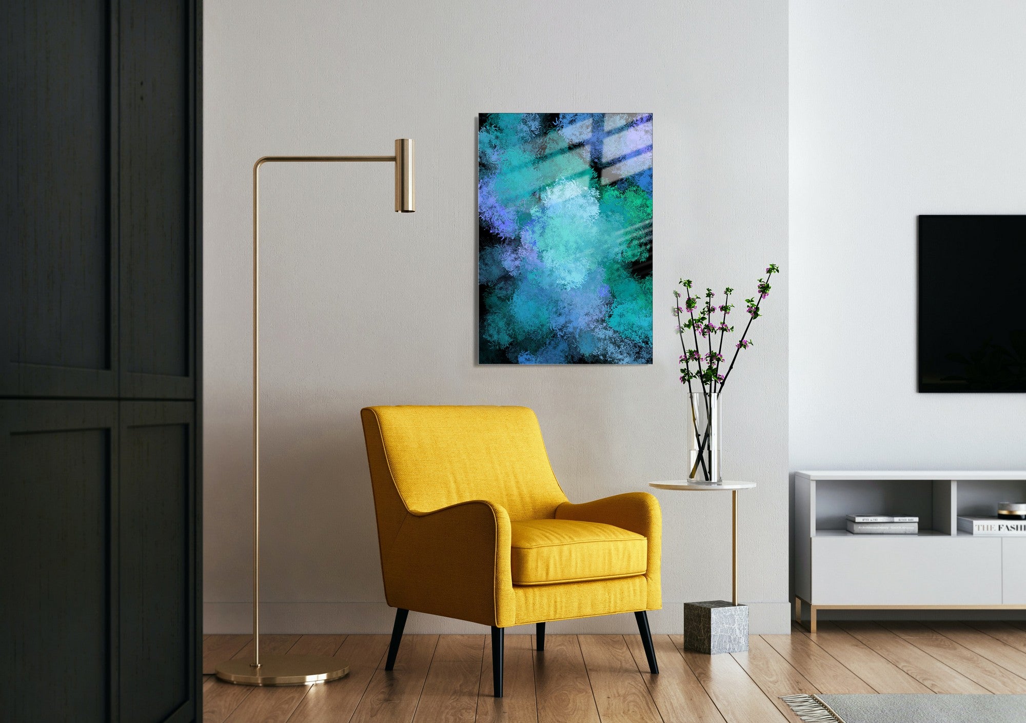 Quadro Decorativo em Vidro Temperado Multicolor 70x100cm - Arte Moderna para Transformar o Seu Espaço