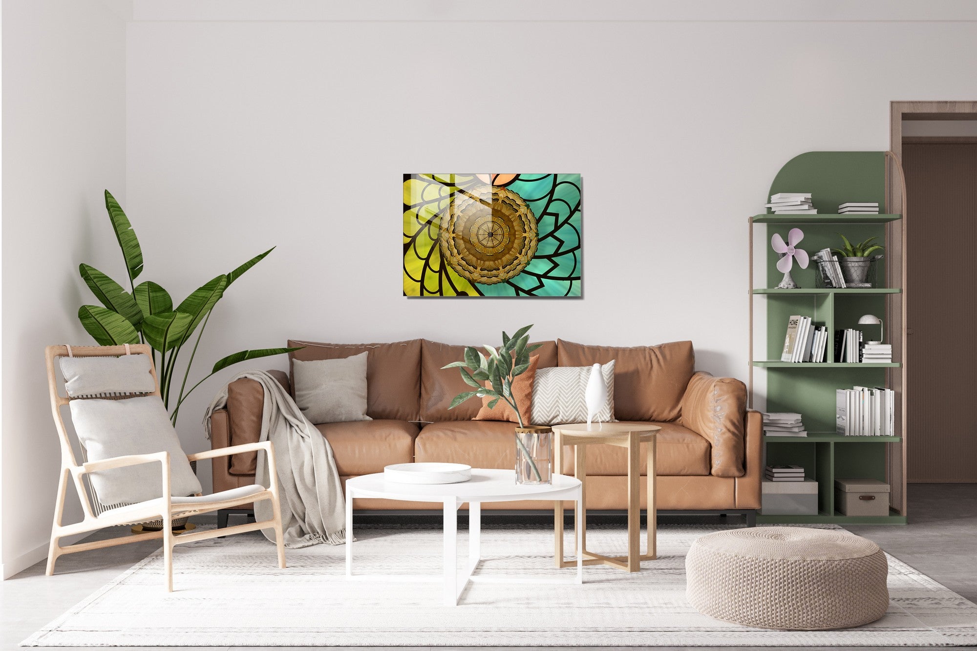 Quadro Decorativo em Vidro Temperado Multicolor 45x65cm - Arte Moderna para Transformar o Seu Espaço