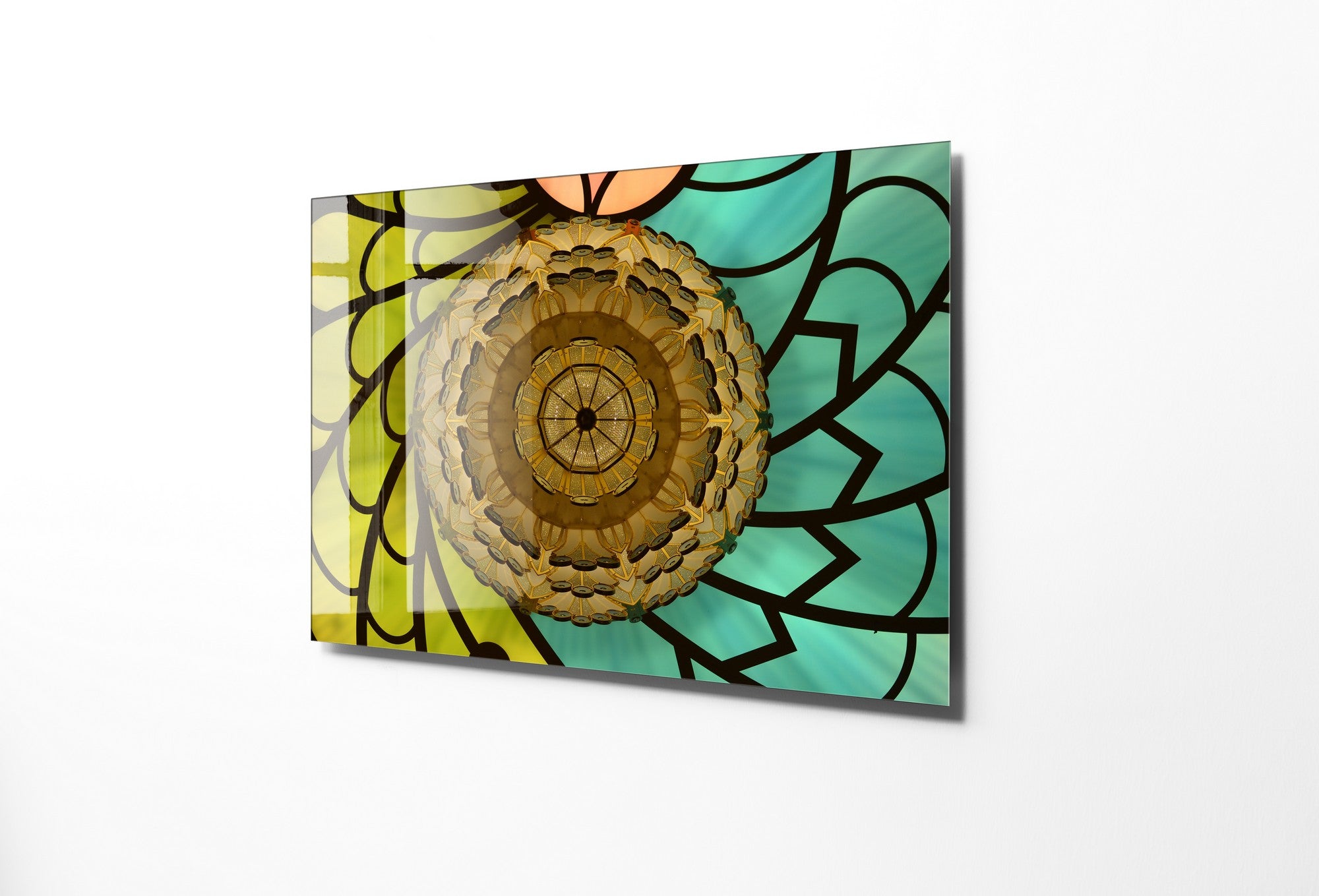 Quadro Decorativo em Vidro Temperado Multicolor 30x45cm - Arte Moderna para Decoração de Interiores