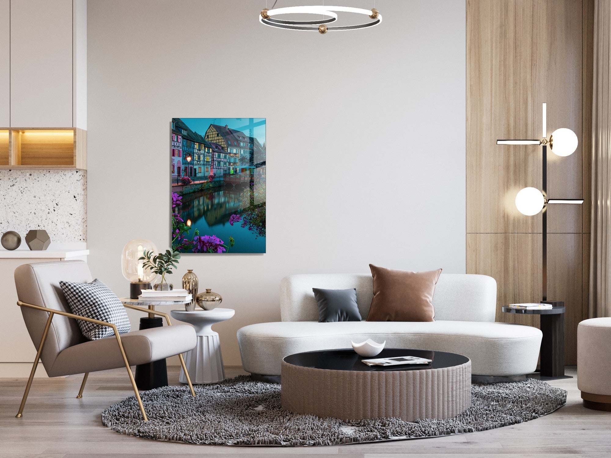 Quadro Decorativo em Vidro Temperado Multicolor 30x45cm - Arte Moderna para Decoração de Interiores