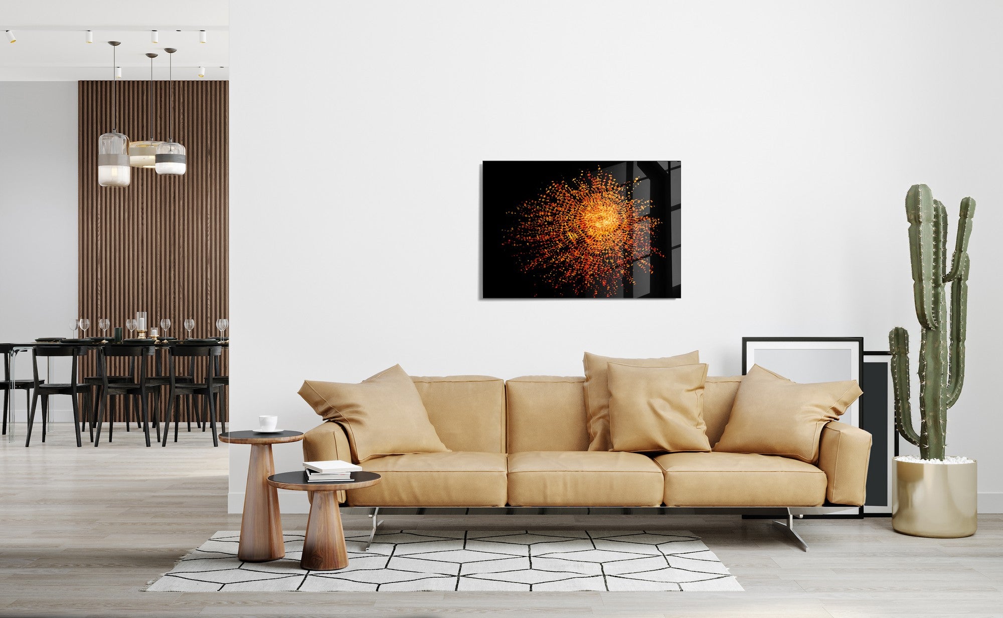 Quadro Decorativo em Vidro Temperado Multicolor 70x100cm - Arte Moderna para Transformar o Seu Espaço