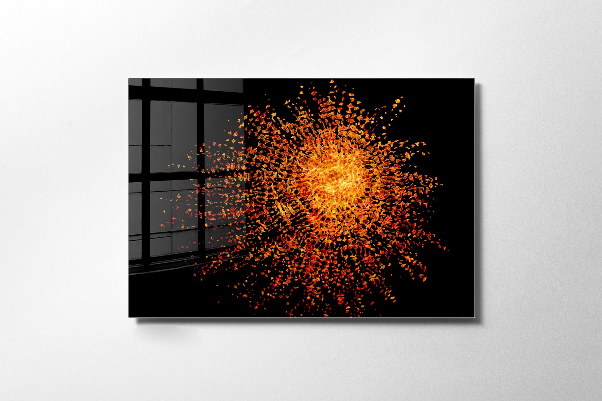 Quadro Decorativo em Vidro Temperado Multicolor 45x65cm - Arte Moderna para Transformar o Seu Espaço