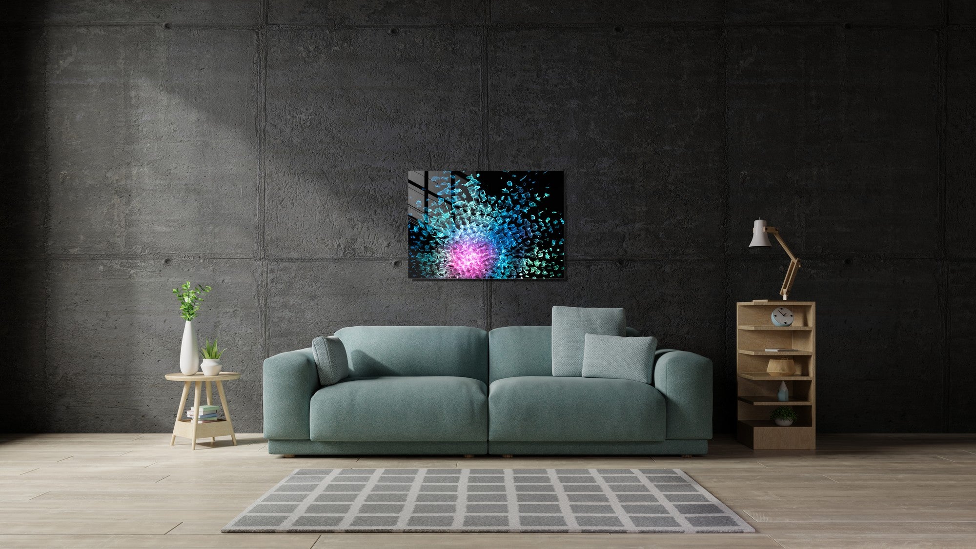 Quadro Decorativo em Vidro Temperado Multicolor 45x65cm - Arte Moderna para Transformar o Seu Espaço