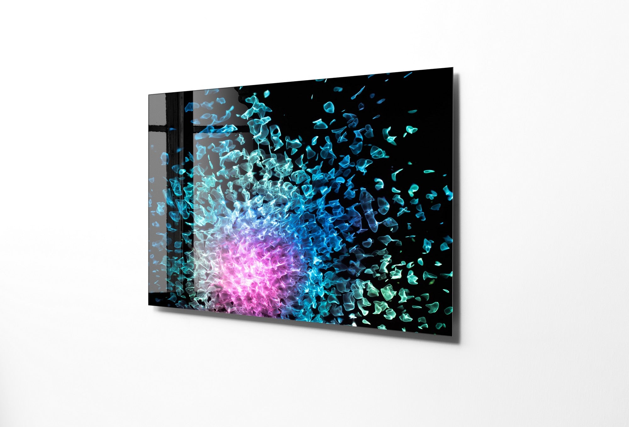 Quadro Decorativo em Vidro Temperado Multicolor 30x45cm - Arte Moderna para Decoração de Interiores